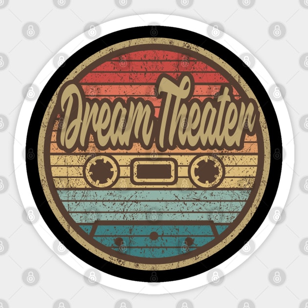 dream theater cassette retro circle Sticker by penciltimes